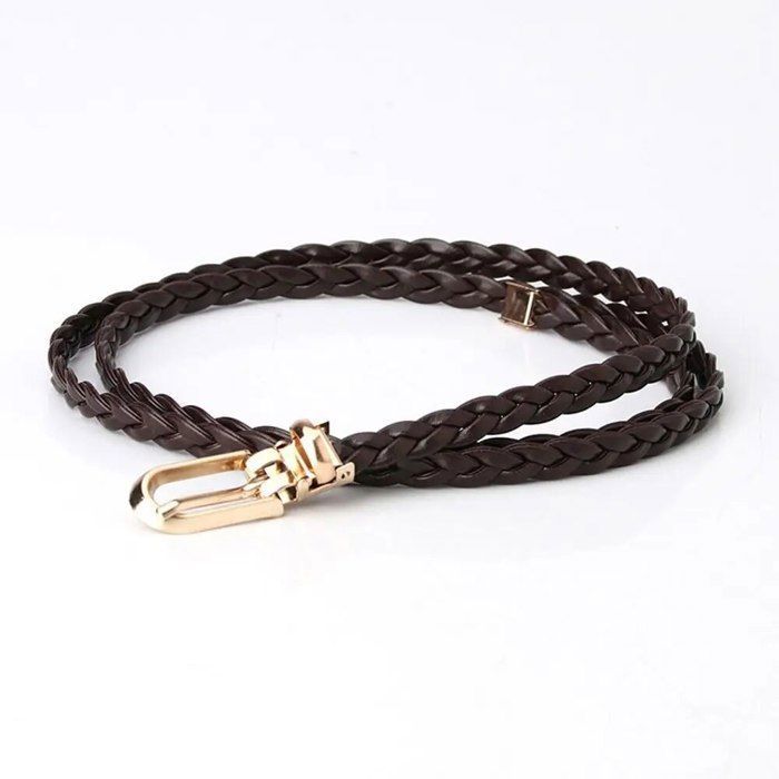 Ceinture Femme Skinny Mode Marron - Marque Ex Bank, Neuve Sans étiquette