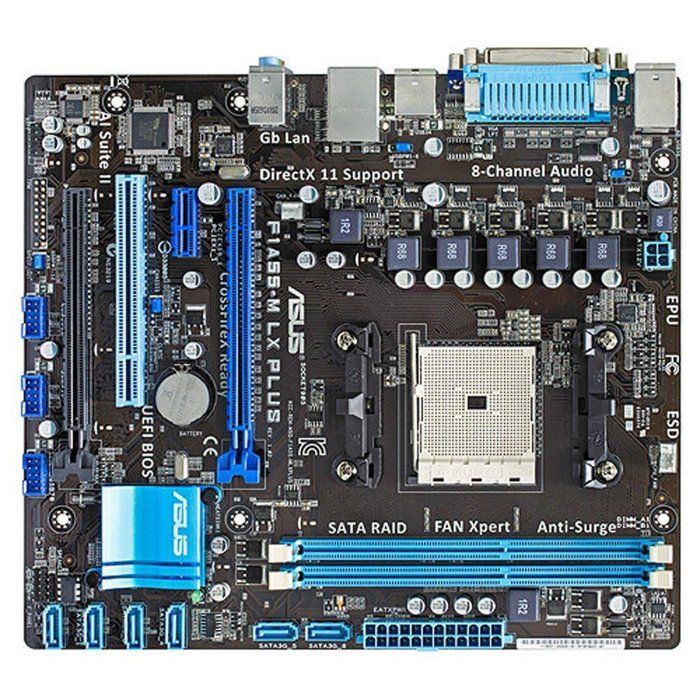 Carte mère ASUS F1A55-M LX PLUS AMD A55 Socket FM1 2xDDR3 32GB Micro ATX - Asus