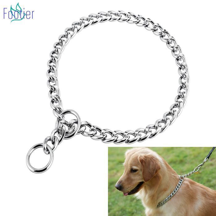 Comparer les prix de FOOTIER Collier Étrangleur pour Chien, Chaine pour Chien, Collier Métal pour Chiens, Collier Chaine pour Chien(Fer, M-55cm)