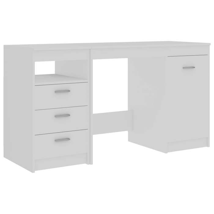 Bureau - CLOUD - Blanc - 140x50x76 cm - bois d’ingénierie LL48215
