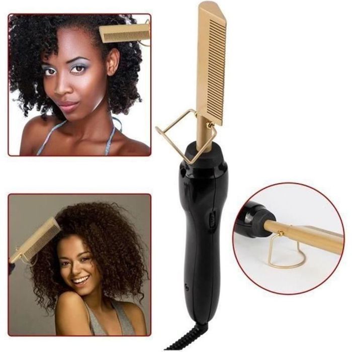Peigne électrique Lisseur Haute Presse À Chaud Peigne Redressage Électrique Peigne a cheveux