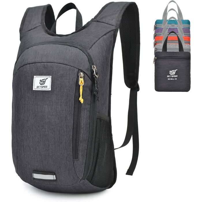 TCJMAY SARL-Sac à dos pliable 10L étanche randonnée/voyage ville homme/femme ultraléger compact