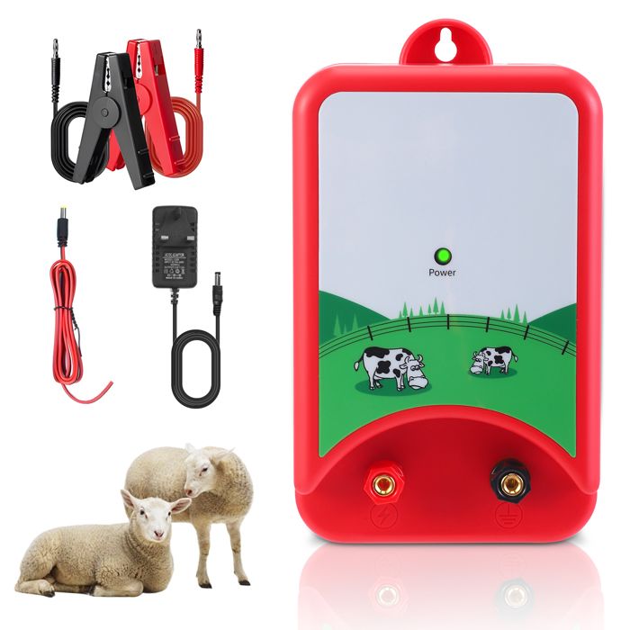 Électrificateur De Clôture 12V - Portée 10 Km - Puissance 1.5J - Écran LCD - Pour Animaux (Chevaux, Vaches, Sangliers...)