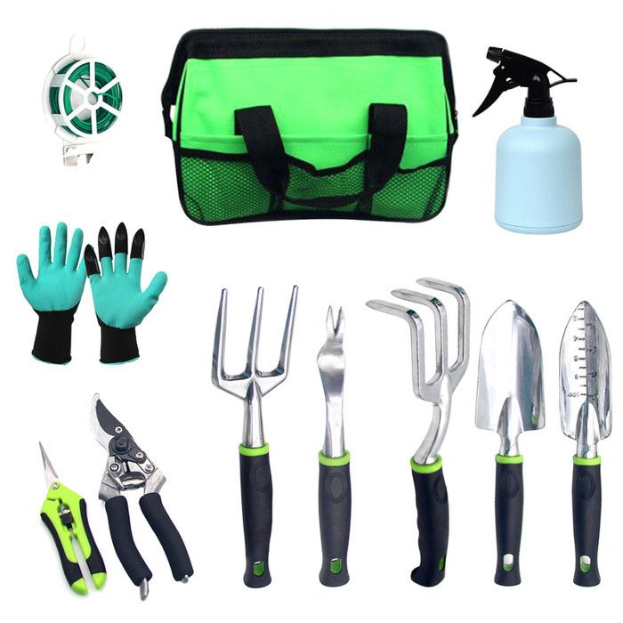 Aragallant Brouette Enfants, 14PCS Ensemble de Jardinage avec Outils de Jardin, Bêche, Râteau, Gants et Accessoires, brouette Jardin Kit de Jeu Éducatif pour Enfants 3 Ans