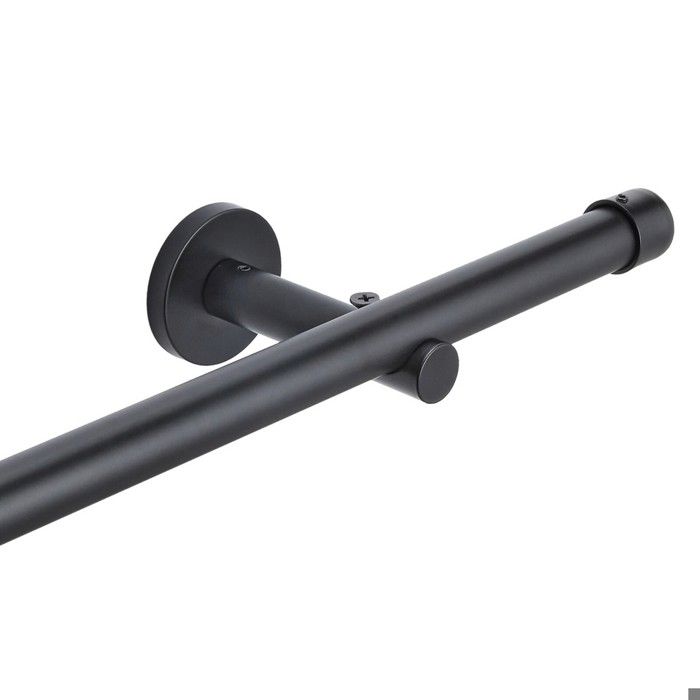 Tringle à rideau - CTLITE - 20 mm - Acier inoxydable - Noir - 160 cm