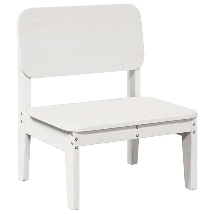 NEW 2025 Fauteuil de jardin - GKO - Anti-UV - blanc 60x52 5x72 cm bois de pin massif - size:60x52 5x72 cm @@4063