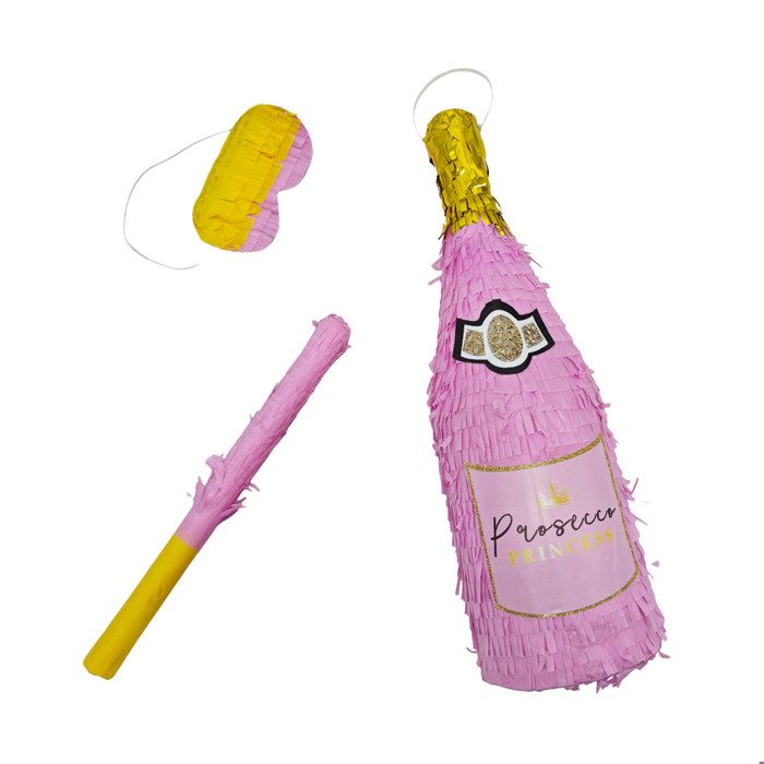 Piñata Chat Rose Adorable 34x37 Cm Avec Bâton Et Masque - Parfait Anniversaire Enfants