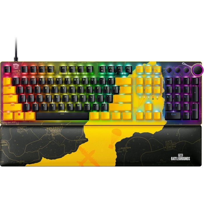 Razer Huntsman V2 Switches Rouges Clavier Gamer Optique pratiquement Sans Latence Switches Optiques Linéaires et Silencieux Touches en PBT Doubleshot Repose Poignet US Layout | PUBG Ed - vue 7