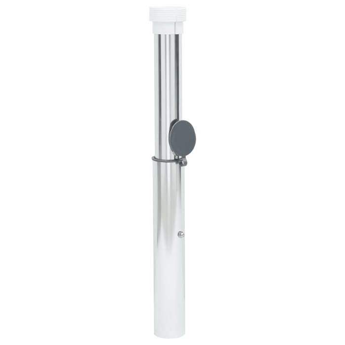 Base de parasol enterrée - WIENS - Argenté - Aluminium anodisé - 9x71 cm - Diamètre mât 40-50 mm