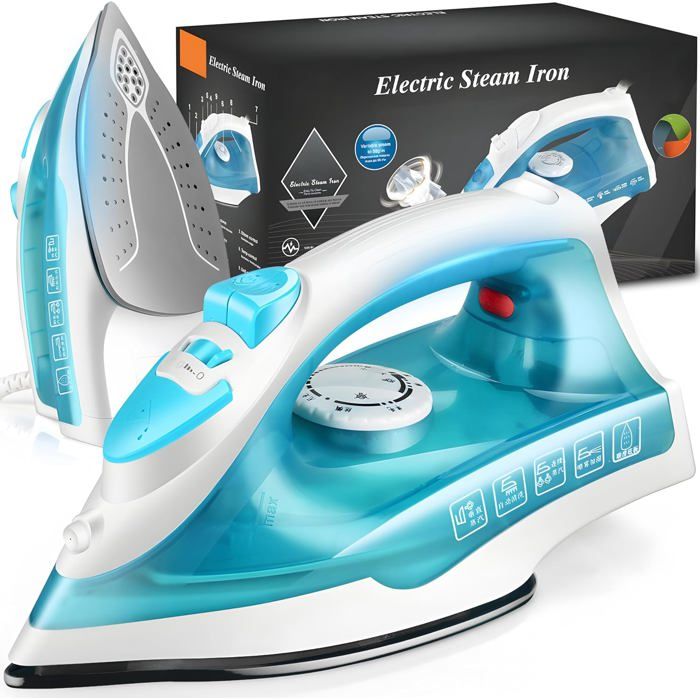 Fer à repasser vapeur - FEBEST - Effet pressing - Réservoir deau 150 ml - 1200 W - Vapeur verticale - Chauffage rapide - Febest