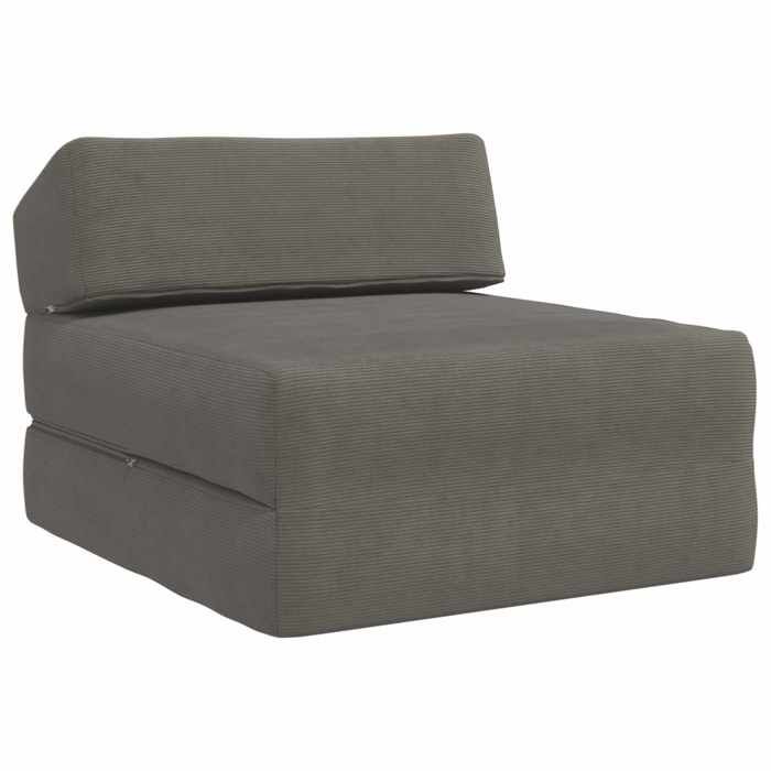 Banquette-lit - Canapé-lit pliable - vidaXL - tissu - gris clair - 60 x 70 x 41 cm 5968555