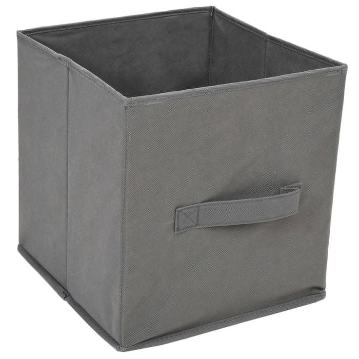 Armoire de rangement 3 tiroirs en tissu Gris 34x34x101 cm Acier_2 ans garantie_25765