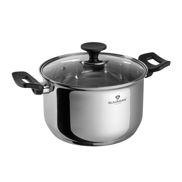 Cocotte en acier inoxydable avec couvercle 20 cm Gourmet Line