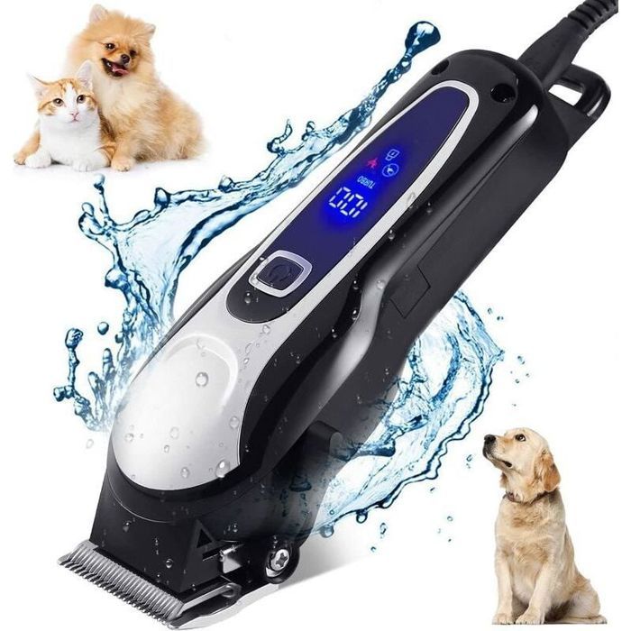 Tondeuse professionnelle pour chien - Sans fil Kit de toilettage complet - pour chiens et chats à poils longs