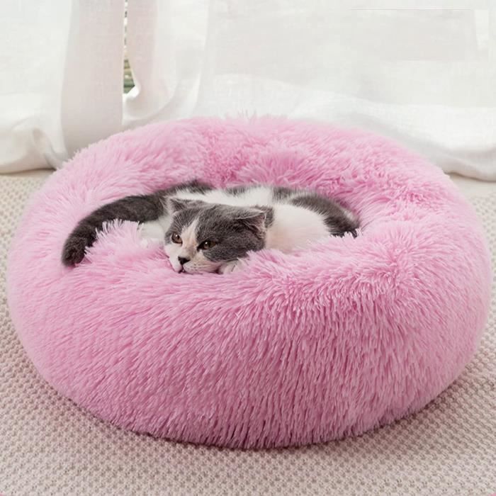 Comparer les prix de Tapis Chien - Panier Chat - Lit pour Chien - Lit Chat Rond en Peluche Moderne, Chaud en Automne Et en Hiver, 60cm,Rose