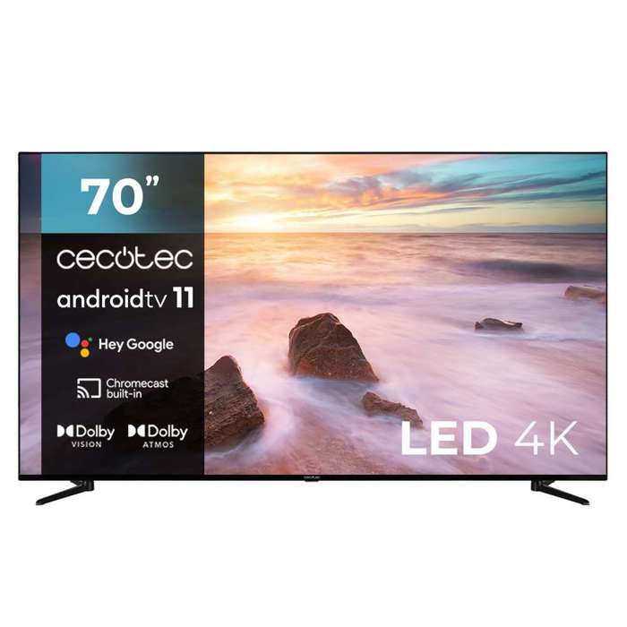 Cecotec Téléviseur LED 65 Smart TV Série A2 ALU20070 4K UHD Android 11 2 Haut parleurs de 10 W Modèle 2023