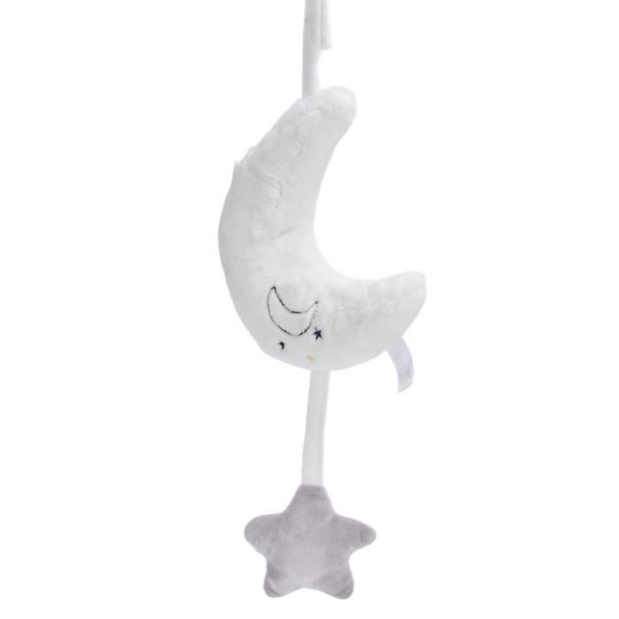QU2 hochet en peluche musical pour b?�b?� Poussette b?�b?� hochets en peluche mignon en forme de 