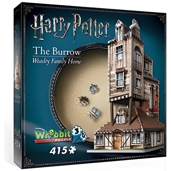 Puzzle 3D Harry Potter Le terrier des Weasley 415 pièces Wrebbit