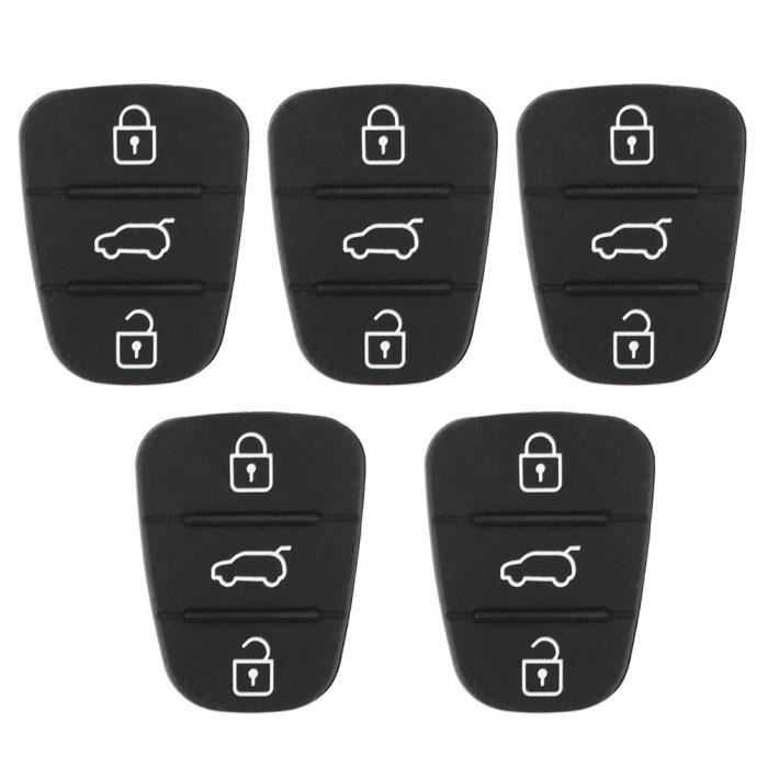 5pcs clé de remplacement en caoutchouc shell pad 3 boutons Fit pour Hyundai  Fit pour Kia (sans lettre) - BOYOU - Cdiscount Auto