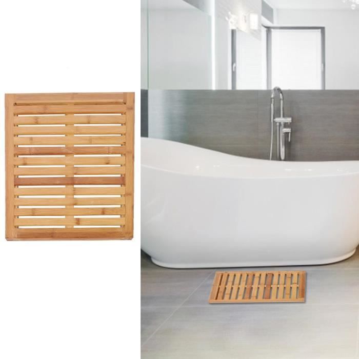 Tapis Antiderapant Caillebotis De Douche En Bois Naturel Tapis De