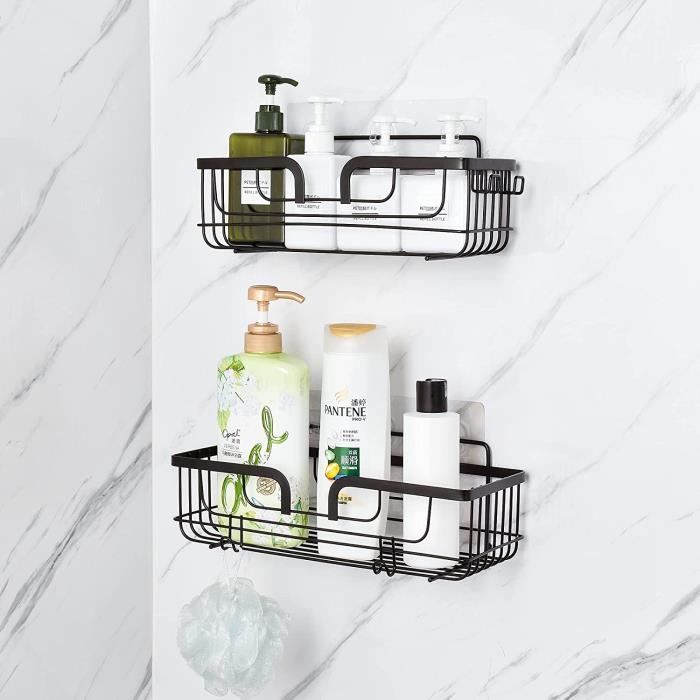 Étagère De Douche Sans Perçage Étagère D'Angle En Acier Inoxydable Brossé Triangle Pour Salle De