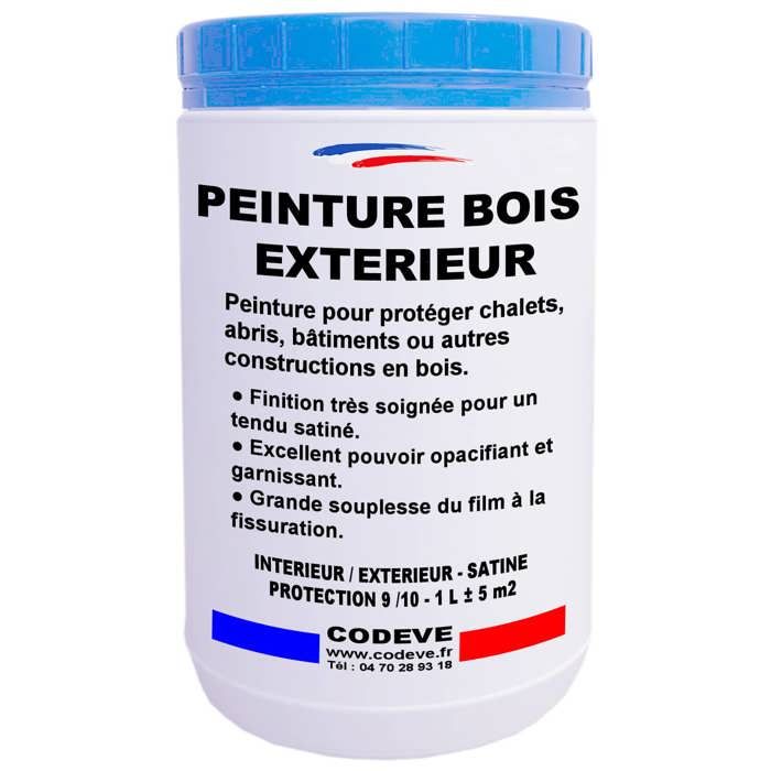 Peinture Bois Exterieur - Pot 1 L - Codeve Bois - 7016 - Gris anthracite