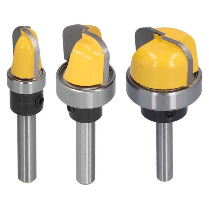 Lot De 4 Embouts De Routeur Pour Bord Arrondi - Tige 1/4 Pouce - Acier - Neuf Sous Blister