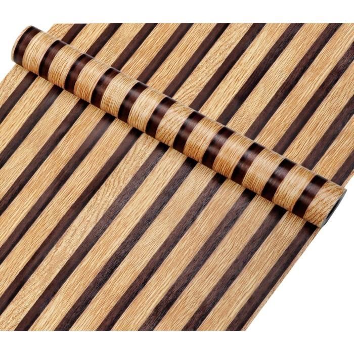 Tapisserie Murales Papier Peint WALLCOVER Papier Peint Intissé Inclus Colle Marron Beige
