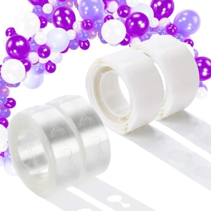 Kit Complet Arche Ballons – 6 Rouleaux Ruban Guirlande, Points De Colle, Clips & Outils – Décoration Mariage Anniversaire Fête