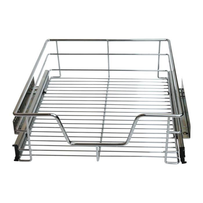Panier Coulissant Cuisine De 40 Cm Acier Chrome Achat Vente