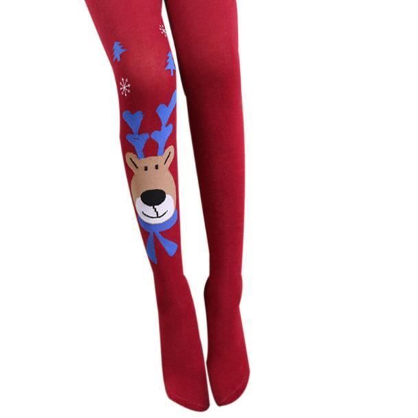 HM3109 Chaussette femme Enfants Elasticite Collants doux de Noel Elk Imprimer Splice WE S Pantyhose Cdiscount Maison