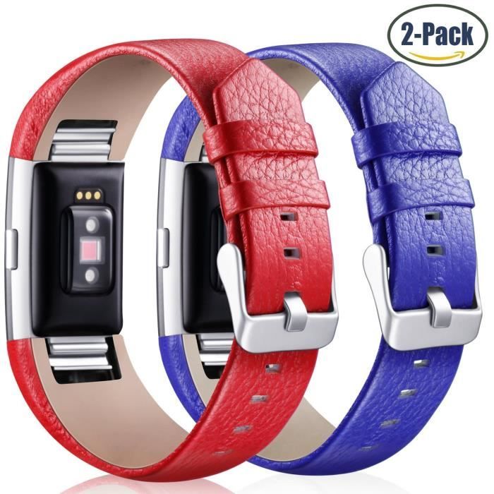 Bracelet fitbit hotsell charge 2 cuir