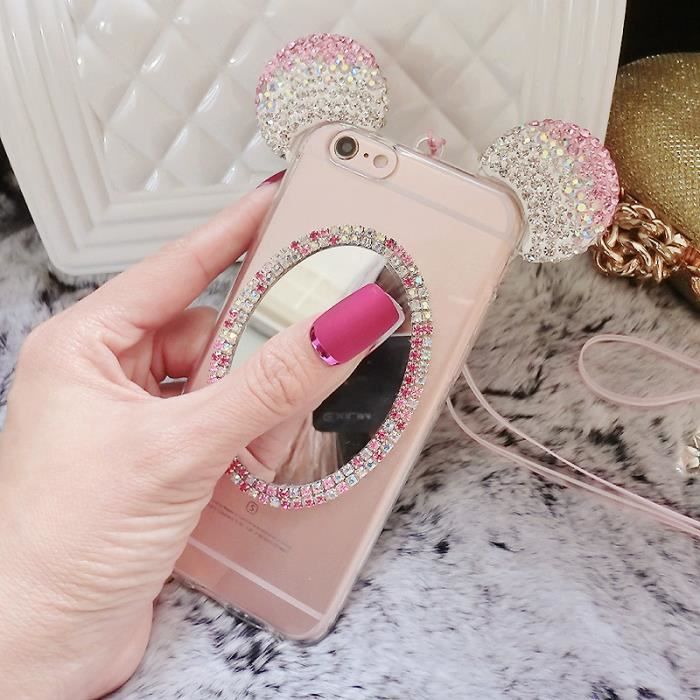 coque iphone 7 minnie miroir