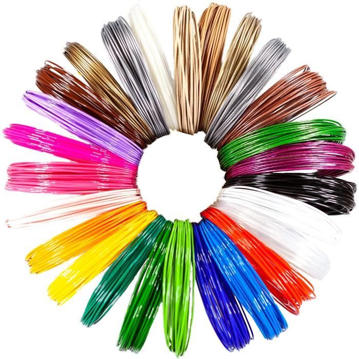 Filament pour stylo 3D 18 couleurs (18 x 10 mètres)
