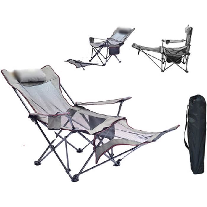 LANTUS Chaise de Caping Pliante en Plein Air - Siège Portable Léger Avec Porte-Gobelet Pour