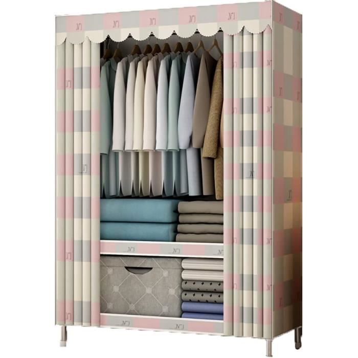 Armoire en Toile Simple, Armoire à Tissu Portable, Armoire de Rangement