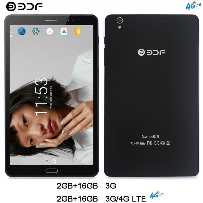 BDF 8 Pouces Tablet Pc 2.5D Ecran 3G / 4G LTE