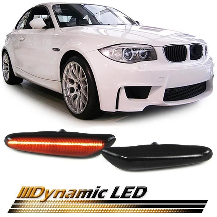 2 CLIGNOTANT REPETITEUR DYNAMIQUE LED POUR BMW SERIE 1 E81 E82 E87 E88