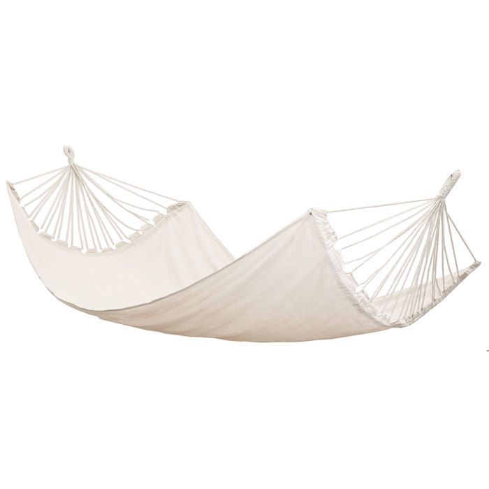 Hamac XXL pour deux personnes 400x160cm Jusquà 150 kg 100% coton Hamacs Amanka plus de monde ensemble couleur beige