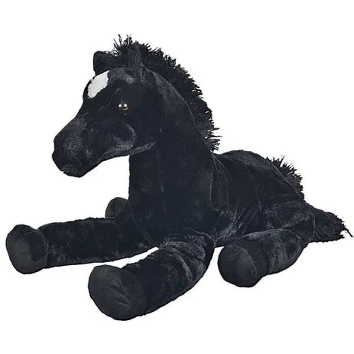 Peluche cheval noir on sale