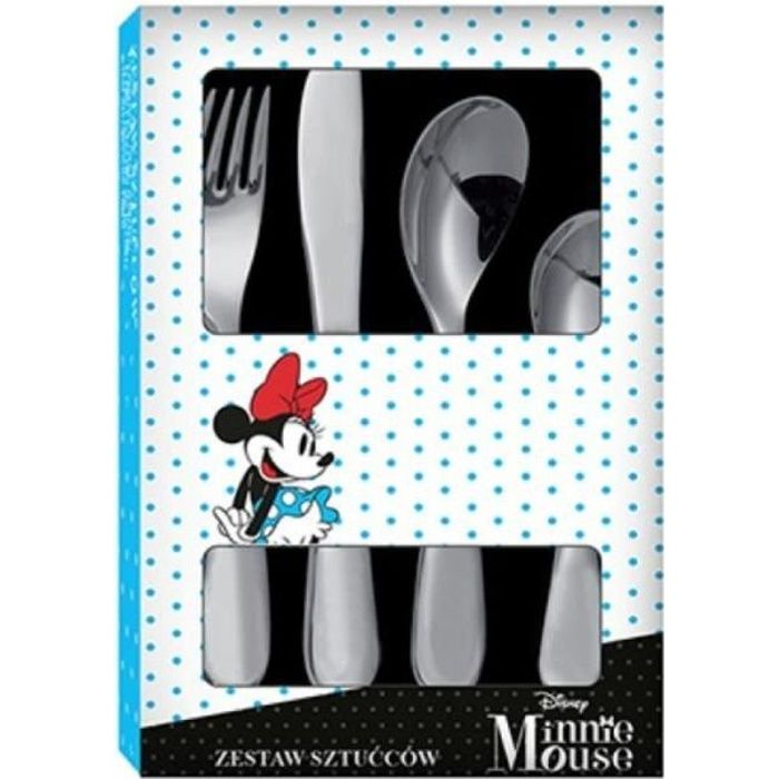 Coffret De 4 Couverts Minnie En Inox Pour Enfant Cdiscount Puericulture Eveil Bebe