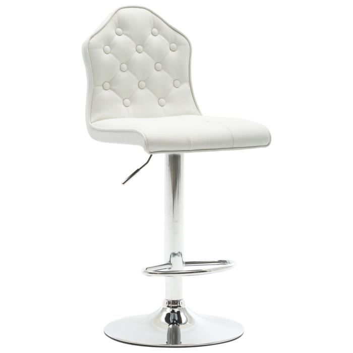 beauty®4569 fauteuil de bar style scandinave|tabouret de bar blanc similicuir|tabouret de salon ergonomique