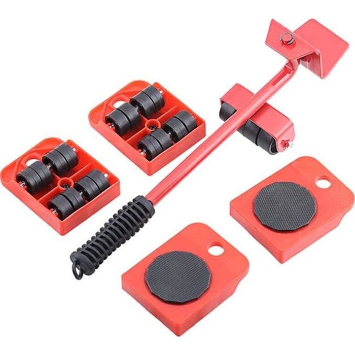 Kit de Deplace Meuble Lourd Sans Effort Deplace Meuble a Roulette Kit Demenagement Meuble 1 tige de levage et 4 roulettes d[21]