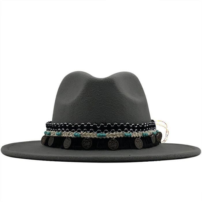 Fedora - chapeau Vintage léger 100% laine pour fem... - Grandado
