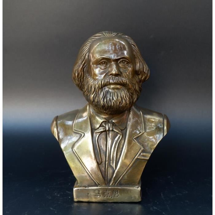 Statue Buste Lénine En Marbre Artificiel - Hauteur 16 Cm - Blanc - Objet Décoratif Ou Historique