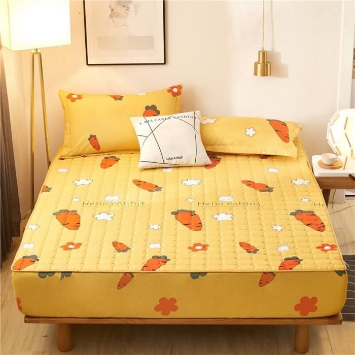 Housse De Matelas Matelassée épaisse ZCXRYFL - Drap-housse Avec Bonnet Jusqu'à 30 Cm, élastique Tout Autour, Doux Et Lavable - Pour Lit 90x190cm, Rose