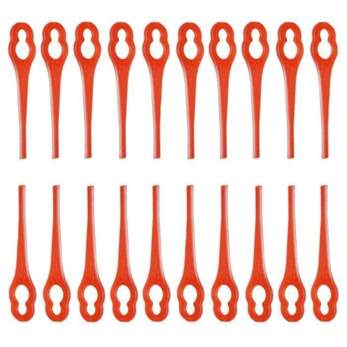 80 Lames De Rechange En Plastique Pour Coupe-bordures/tondeuse Sans Fil - Taille 140x33 Mm - Remplacement Facile, Se Plient En Cas De Choc