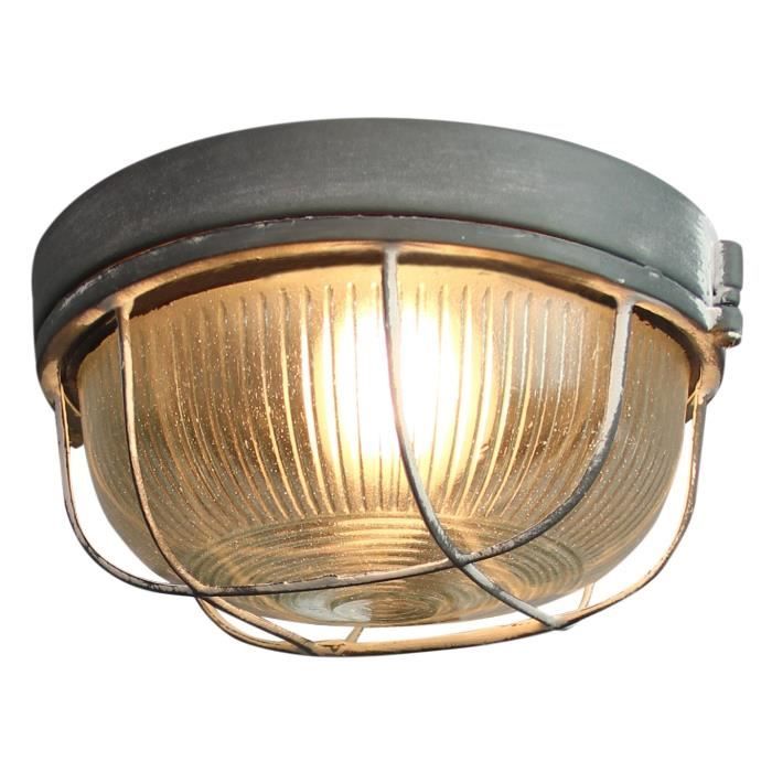 Brilliant Plafonnier Lauren Style Industriel O 35 Cm Gris Achat Vente Brilliant Plafonn 94481 70 Metal Verre Cdiscount