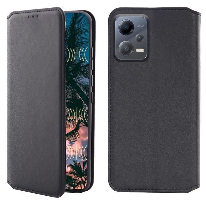 Étui Portefeuille Zanae Poco X5 Pro / Redmi Note 12 Pro 5G Noir