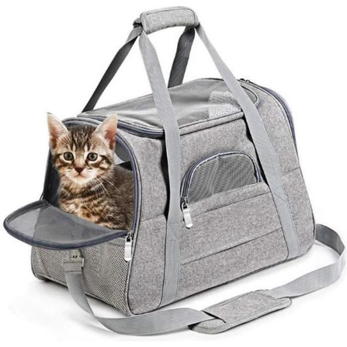 Meilleurs prix pour PANIER DE TRANSPORT - SAC DE TRANSPORT Sac de transport Pour Animal Chien Chat - Tissu Oxford - 43x25x28cm - Gris